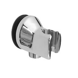 Support De Douche Mural Avec Prise D'eau Intégrée, En Laiton Chromé