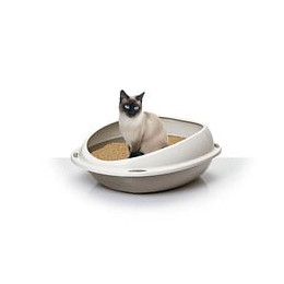Aime Bac A Litiere Ovale - Avec Rebord Amovible - Pour Chat