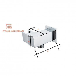 Porte-douche Carré Avec Crochet Pivotant