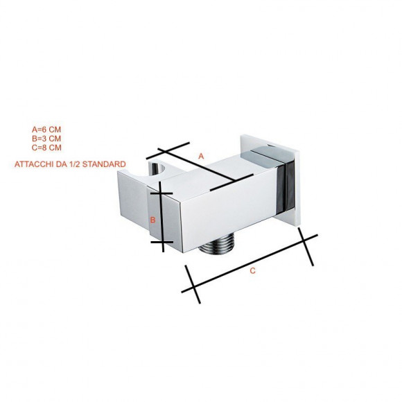 Porte-douche Carré Avec Crochet Pivotant