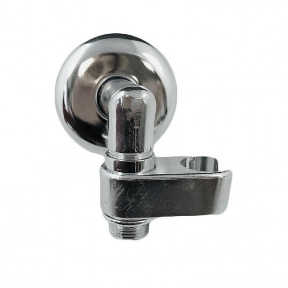 Raccord Coude De Sortie Mural En Laiton Avec Support Douche, Crochet Pivotant En Laiton Chromé