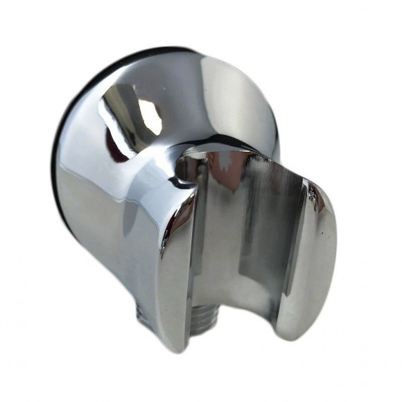 Support De Douche Mural Avec Prise D'eau Intégrée, En Laiton Chromé