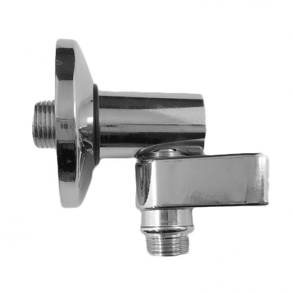 Support De Douche Avec Prise D'eau, Crochet Pivotant En Laiton Chromé