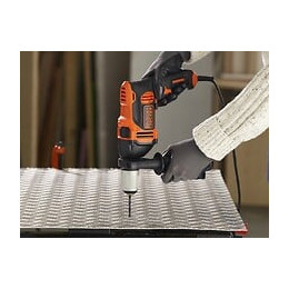 Beh850k-qs Perceuse À Percussion Filaire - 850w - 6 Forets De Perçage - Guide De Profondeur - Poignée Latérale