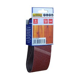 Lot De 3 Bandes De Ponçage - Grain 80 - 60 X 400 Mm