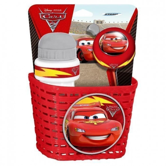 Cars Set Corbeille, Bidon Et Sonnette Pour Velo Et Trottinette - Disney