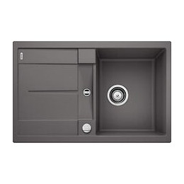 Blanco Metra 45s - Evier - Silgranit - 1 Cuve - Egouttoir Reversible - Vidage Auto - Siphon Inclus - Gris Rocher