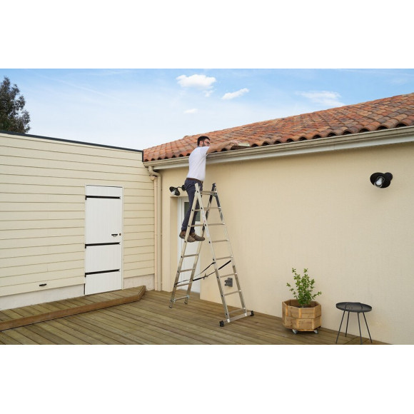 Echelle Transformable Aluminium Hailo 16 Échelons H.3.70 M