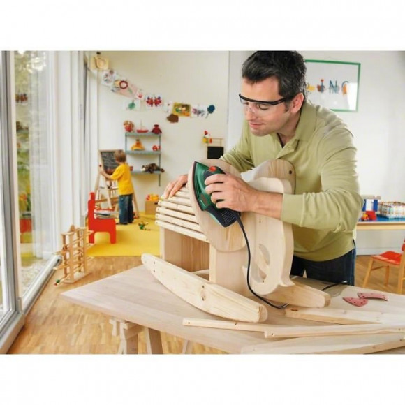 Ponceuse Multi Bosch -  Psm 100 A Livree Avec Coffret De Rangement Et 3 Feuilles Abrasives