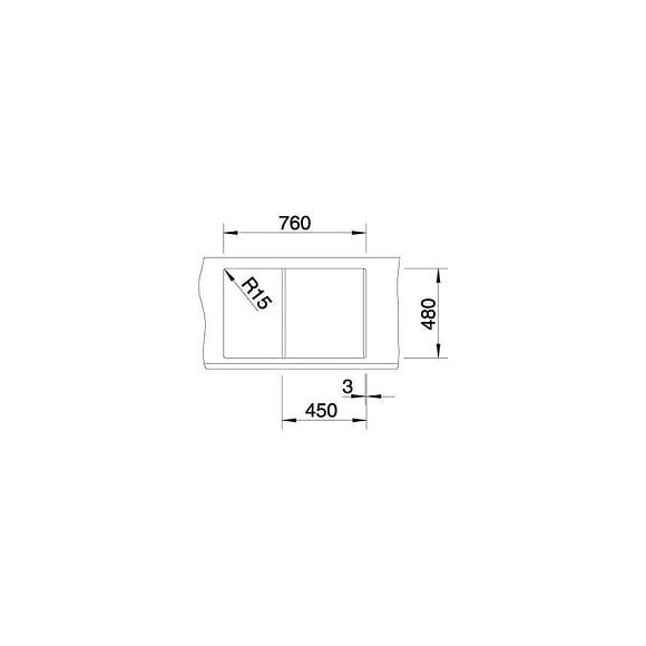 Blanco Metra 45s - Evier - Silgranit - 1 Cuve - Egouttoir Reversible - Vidage Auto - Siphon Inclus - Gris Rocher