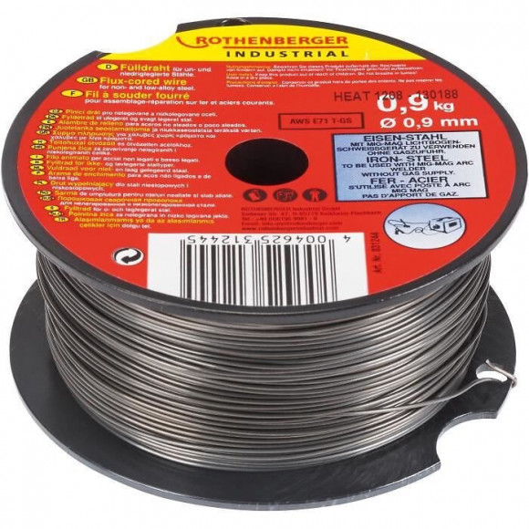 Rothenberger Bobine Fil Fourre 0,9mm 0,9kg Pour Poste Mig/mag