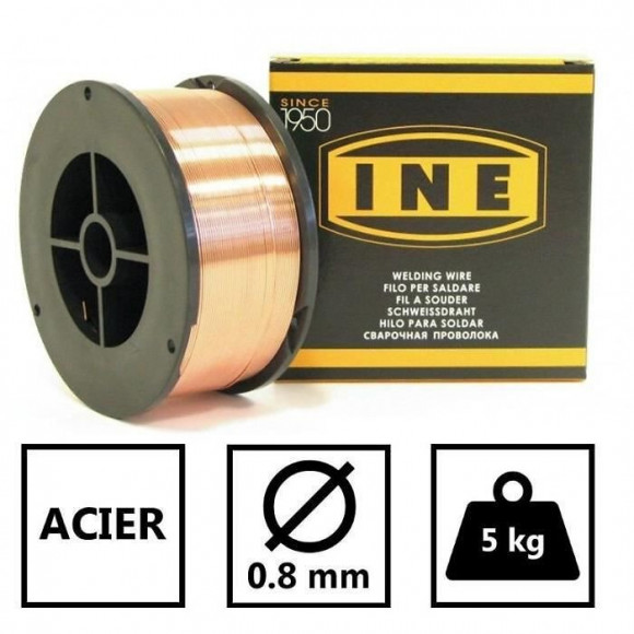 Ine Bobine De Fil A Souder Acier Mig-mag O0,8 Mm 5 Kg