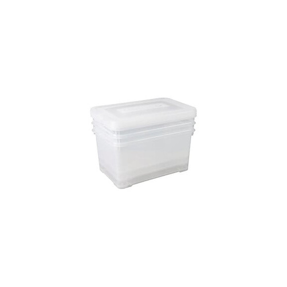 Curver Lot De 3 Boites De Rangement - 50l - Transparent - L 60 X P 40 X H 39,5 Cm