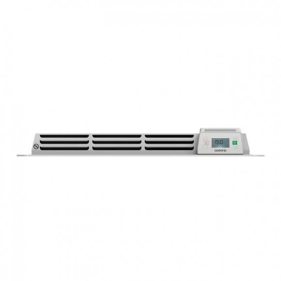 Oceanic 1500 Watts Rubis Radiateur Electrique Fixe A Inertie Seche - Ceramique - Facade Verre - Blanc