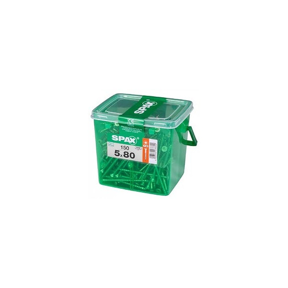 Lot De 150 Vis Acier Tête Fraisée Torx Spax, Diam.5 Mm X L.80 Mm