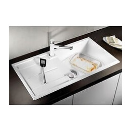 Blanco Metra Xl 6s - Evier - Silgranit - 1 Cuve - Egouttoir Reversible - Vidage Auto - Siphon Inclus - Alumetallic