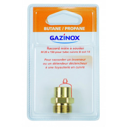 Raccord 1 Pièce Pour Gaz Butane / Propane À Souder, Mâle X Diam.14 Mm, Gazinox