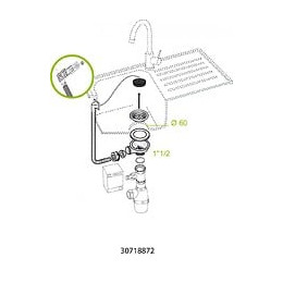 Bonde Évier, Diam.60 Mm, Avec Trop Plein, Grès