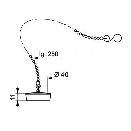 Bouchon Diam.40 Mm Noir Pour Lavabo/ Bidet, Sp9213 Wirquin