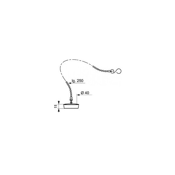 Bouchon Diam.40 Mm Noir Pour Lavabo/ Bidet, Sp9213 Wirquin