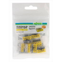 Lot De 10 Minibornes Automatiques, 2,5 Mm² Pour Rigide Wago