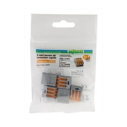 Lot De 5 Bornes Automatiques À Levier, 2,5 Mm² Pour Rigide Et Souple Wago