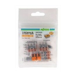 Lot De 4 Bornes Automatiques, 6 Mm² Pour Rigide Et Souple Wago