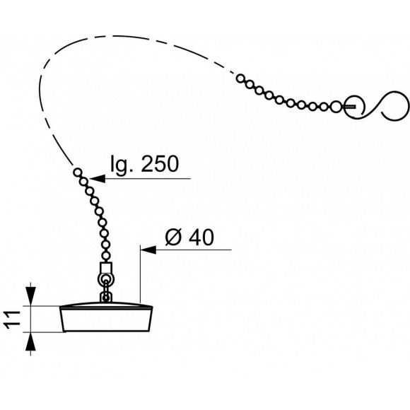 Bouchon Diam.40 Mm Noir Pour Lavabo/ Bidet, Sp9213 Wirquin
