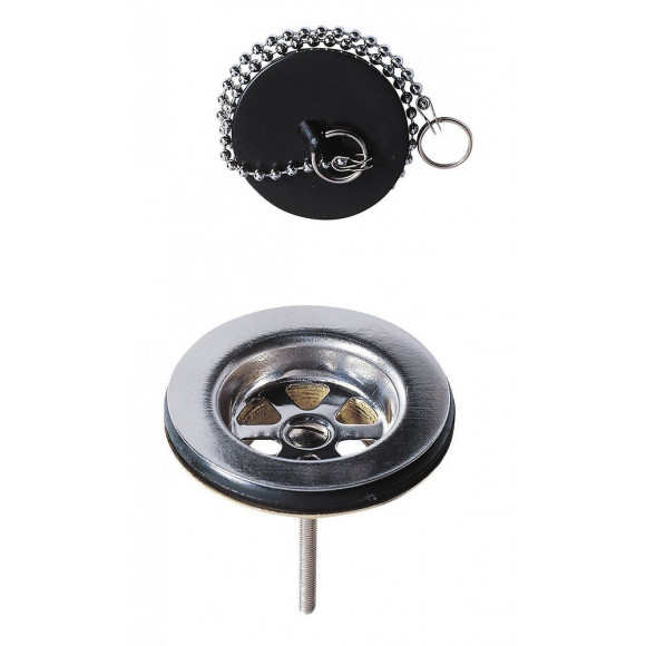 Bonde Évier Laiton À Bouchon, Diam.60 Mm