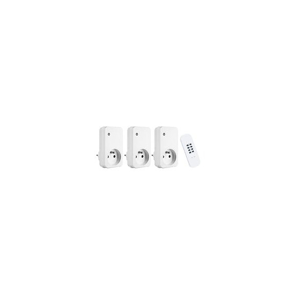 Lot De 3 Prises Télécommandables Connectées Intérieure Smartwares