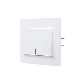 Interrupteur Va-et-vient Et Poussoir Complet, Debflex Diam2, Blanc