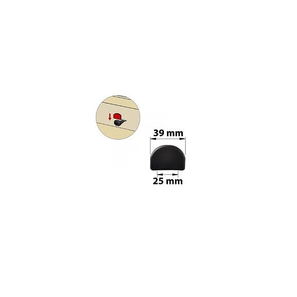Lot De 2 Protecteurs De Butée Plastique Plastifié, H.35 X L.40 X P.6 Mm