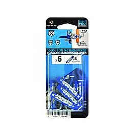 Lot De 6 Chevilles Et Vis Couleur Red Head, Diam.8 Mm X L.50 Mm