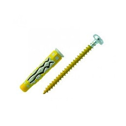 Lot De 14 Chevilles Et Vis Couleur Red Head, Diam.5 Mm X L.30 Mm