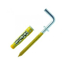 Lot De 4 Chevilles Et Gonds Couleur Red Head, Diam.5 Mm X L.30 Mm