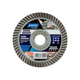 Disque Diamant Intensif Turbo Pour Grès Norton, Diam.115 Mm
