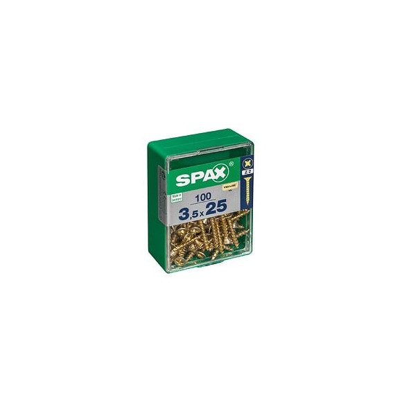 Lot De 100 Vis Acier Tête Fraisée Pozidriv Spax, Diam.3.5 Mm X L.25 Mm