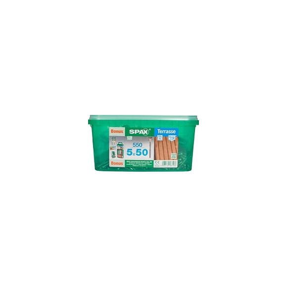 Lot De 550 Vis Terrasse Inox Tête Cylindrique Étoile Spax, Diam.5 Mm X L.50 Mm