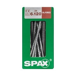 Lot De 24 Vis Acier Tête Fraisée Bombée Torx Spax, Diam.6 Mm X L.120 Mm