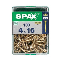 Lot De 100 Vis Acier Tête Fraisée Pozidriv Spax, Diam.4 Mm X L.16 Mm