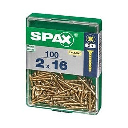 Lot De 100 Vis Acier Tête Fraisée Pozidriv Spax, Diam.2 Mm X L.16 Mm