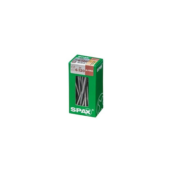 Lot De 24 Vis Acier Tête Fraisée Bombée Torx Spax, Diam.6 Mm X L.120 Mm