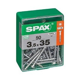 Lot De 50 Vis Acier Tête Autofraisée Plate Spax, Diam.3.5 Mm X L.35 Mm