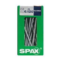 Lot De 24 Vis Acier Tête Cylindrique Spax, Diam.6 Mm X L.120 Mm