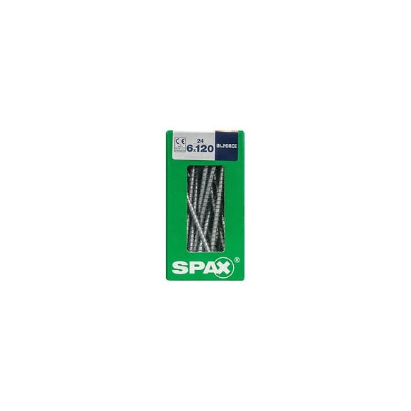 Lot De 24 Vis Acier Tête Cylindrique Spax, Diam.6 Mm X L.120 Mm