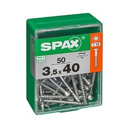 Lot De 50 Vis Acier Tête Autofraisée Plate Spax, Diam.3.5 Mm X L.40 Mm