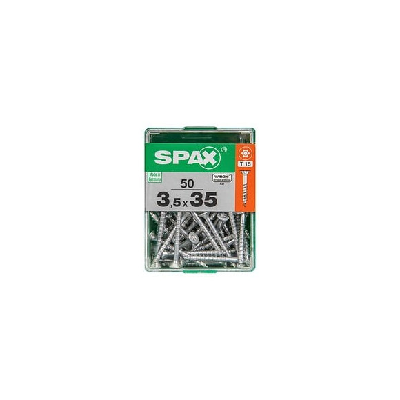 Lot De 50 Vis Acier Tête Autofraisée Plate Spax, Diam.3.5 Mm X L.35 Mm