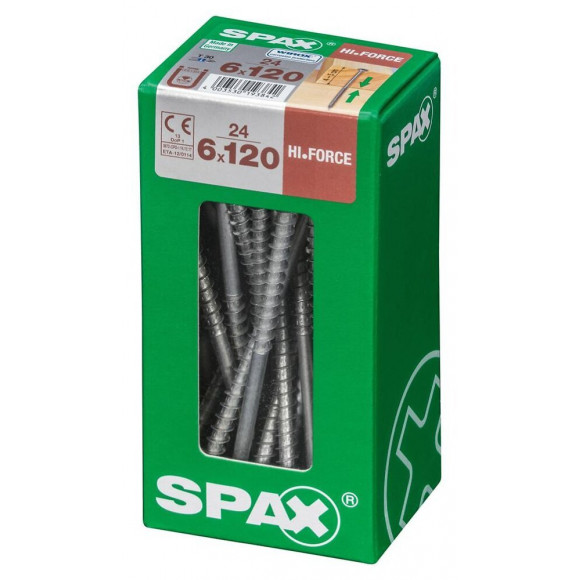 Lot De 24 Vis Acier Tête Fraisée Bombée Torx Spax, Diam.6 Mm X L.120 Mm