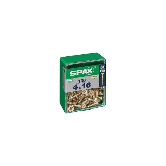 Lot De 100 Vis Acier Tête Fraisée Pozidriv Spax, Diam.4 Mm X L.16 Mm