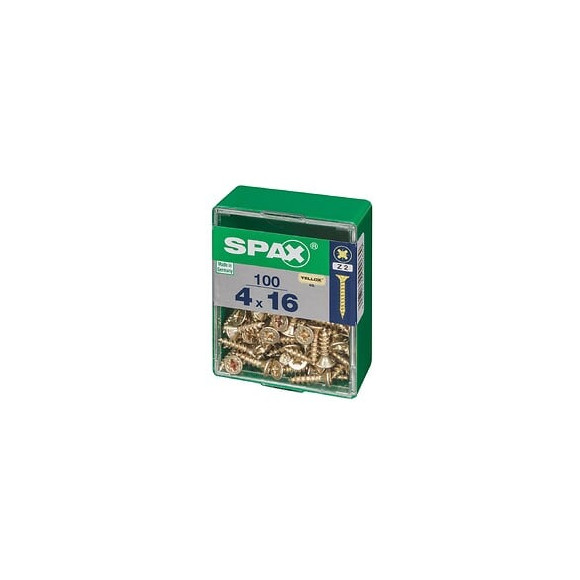 Lot De 100 Vis Acier Tête Fraisée Pozidriv Spax, Diam.4 Mm X L.16 Mm